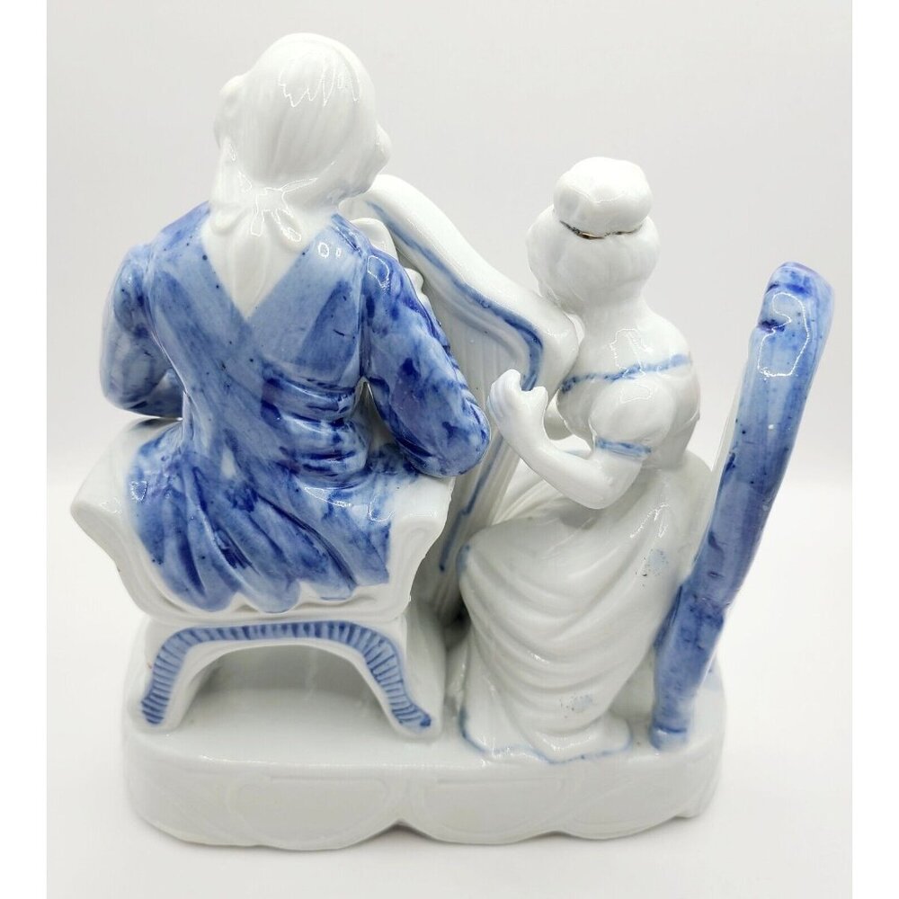 Vintage Porcelain Music Serenade Figurines Man and Woman Reproduction Unbranded - Picture 4 of 10